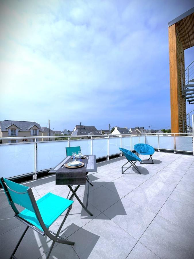 Le Grand Large-Appart Proche Mer Avec Terrasse ブリニョガン・プラージュ エクステリア 写真
